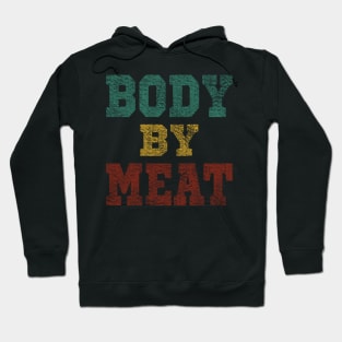 BODY BY MEAT FIT CARNIVORE VINTAGE GRUNGE WORKOUT ACTIVEWEAR Hoodie